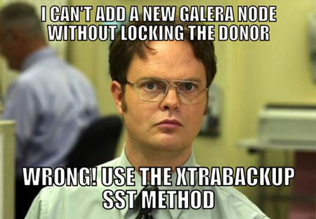 Setup Galera with SST XtraBackup method