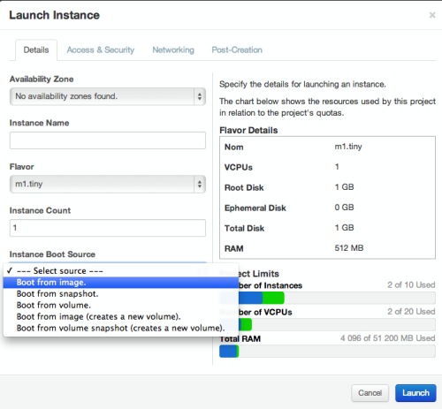 Instance boot