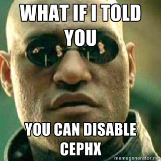Disable CephX for v0.55 and higher